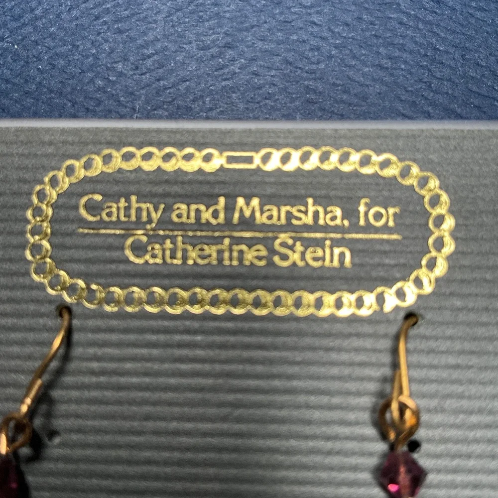 Cathy and Marsha for Catherine Stein Dangle Earrings Art Deco Bohemian Flair - Picture 2 of 9